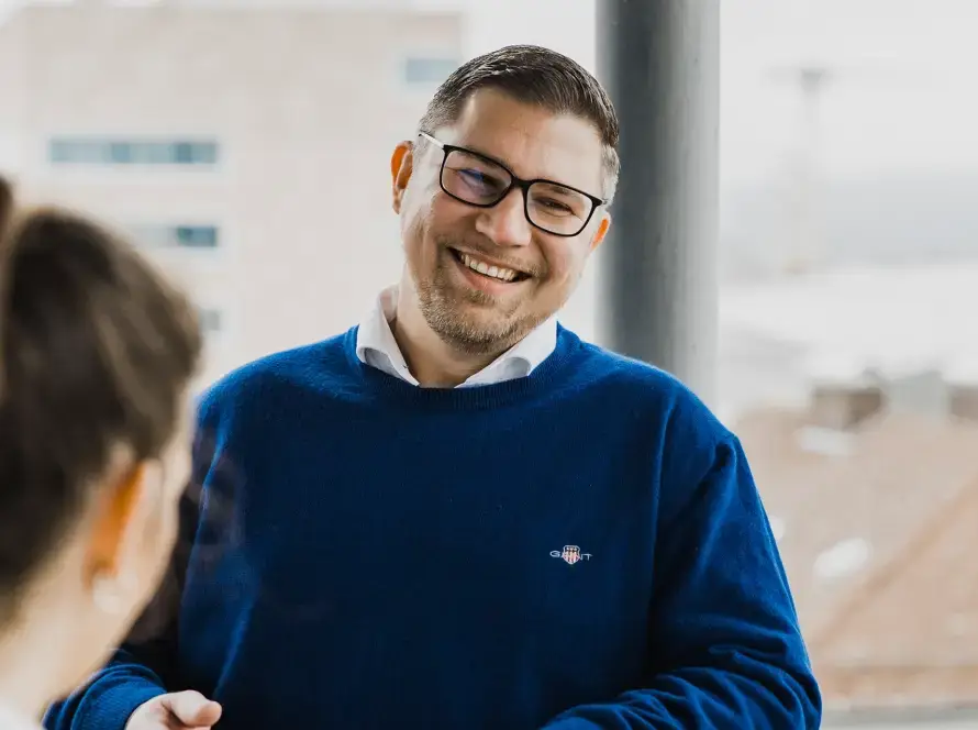 Mitarbeiter im Gespräch